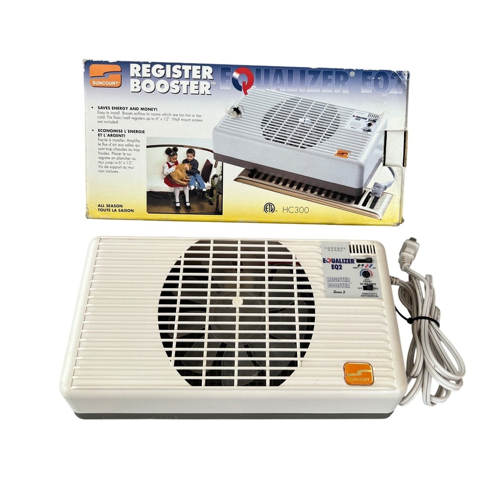Register Booster Fan Suncourt Equalizer EQ2 HC300 Series 3 White HVAC Vent Fan
